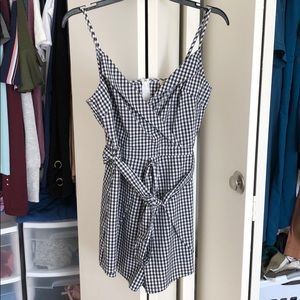 Black Gingham Romper